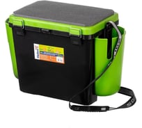 Ящик для зимней рыбалки Следопыт fishbox helios с навесными карманами, 19 л, зеленый MB-BU-W03