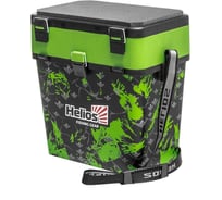 Ящик для зимней рыбалки Следопыт shark helios, 19 л, зелёный MB-BU-W08