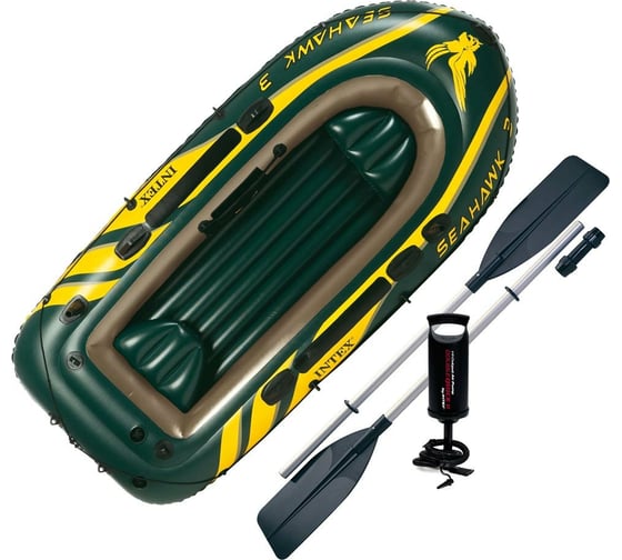 Надувная лодка Intex Seahawk 3 Set до 360 кг 295x137x43 см + весла/насос 68380
