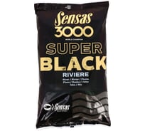 Прикормка Sensas 3000 Super BLACK Riviere 1кг 11612