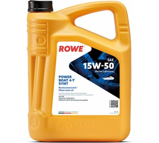 Моторные масла для 2-T/4-T двигателей ROWE HIGHTEC POWER BOAT 4-T SAE 15W-50 SYNT 20128-0050-99