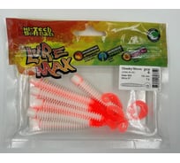 Мягкие приманки LureMax CHEEKY WORM 4''/10 см, White RT, 6 шт LSCW4-06-053
