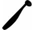 Мягкие приманки LureMax SLIM SHAD 4.5''/11.5 см, Black 5 шт. LSSLS45-006 1