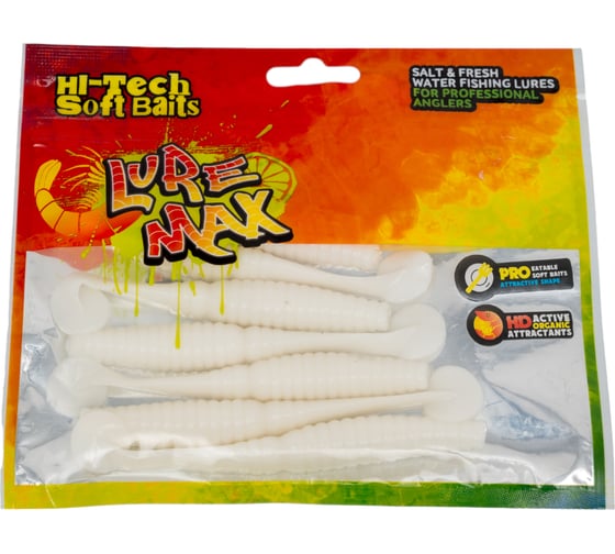 Мягкие приманки LureMax SPY 4''/10 см, White UV 7 шт. LSSY4-009