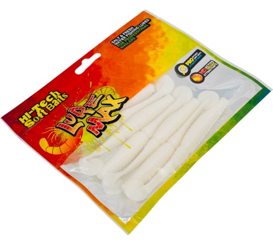 Мягкие приманки LureMax SPY 4''/10 см, White UV 7 шт. LSSY4-009