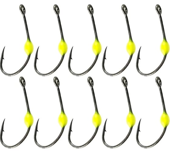 Одинарные крючки LureMax Trout LT37 желтый №5 LT37-05-L 1