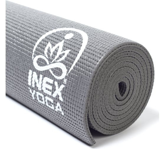 Коврик для йоги INEX Yoga Mat, 170x60x0.6 см, серый IN RP-YM6 GY-06-RP