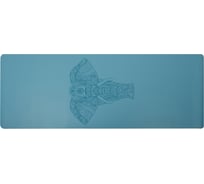 Коврик для йоги INEX Yoga PU Mat полиуретан c гравировкой, 185x68x0.4 см, синий HG PUMAT-137 18-68-04