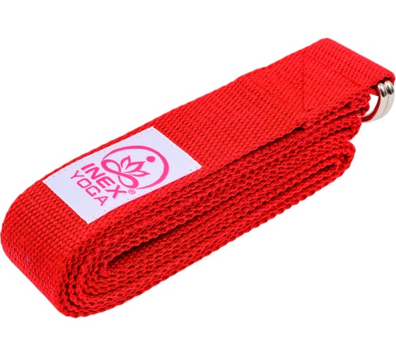 Ремень для йоги INEX Stretch Strap, 240 см, красный NEW HG YSTRAP-RD 24-RD-00