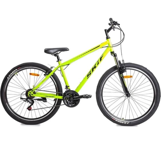 Велосипед SKIF MTB HT 27.5, 21 скорость, рост 17, 2022г, ярко-зеленый/черный IBK22OK27027 1