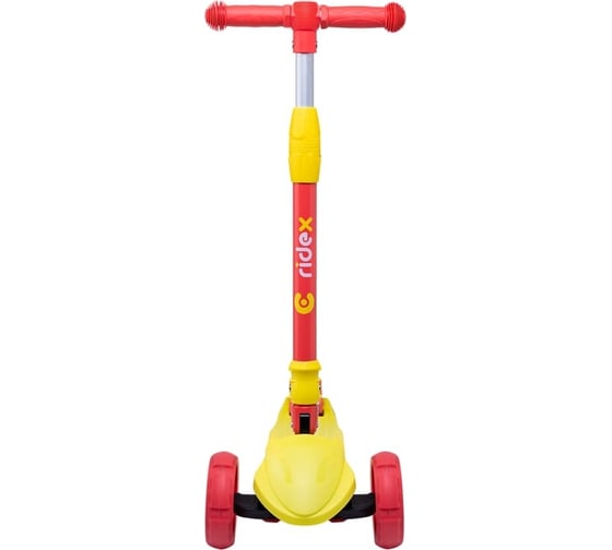Трехколесный самокат Ridex Bunny, 135/90 мм, желтый/красный УТ-00018427