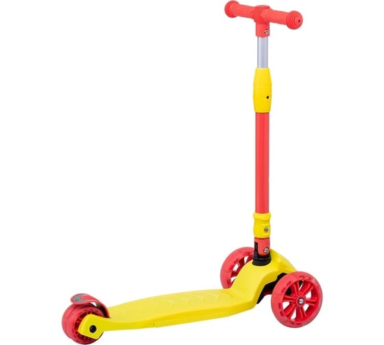 Трехколесный самокат Ridex Bunny, 135/90 мм, желтый/красный УТ-00018427