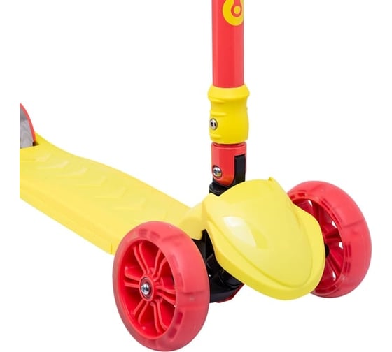 Трехколесный самокат Ridex Bunny, 135/90 мм, желтый/красный УТ-00018427