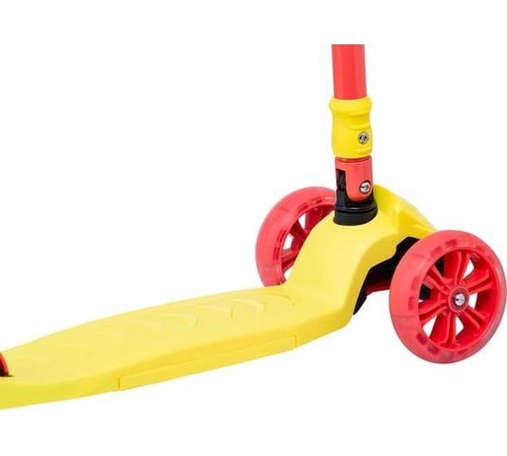 Трехколесный самокат Ridex Bunny, 135/90 мм, желтый/красный УТ-00018427