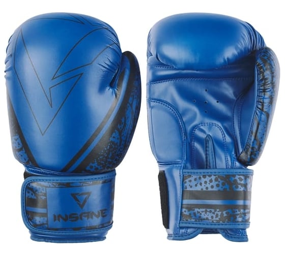 Боксерские перчатки Insane ODIN IN22-BG200, ПУ, синий, 10 oz УТ-00020337 1