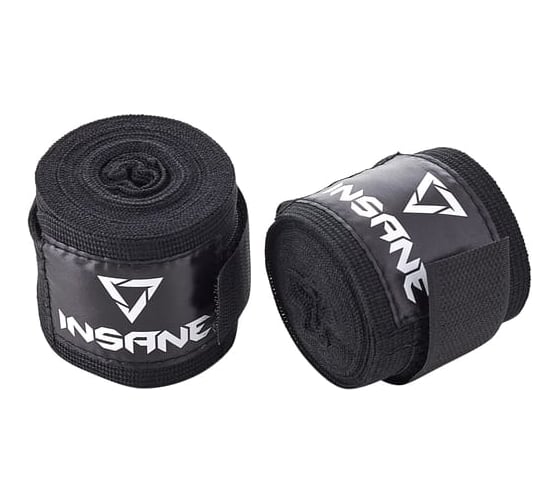 Боксерский бинт Insane BASE IN22-HW300, хлопок, черный, 4.5 м ЦБ-00001551