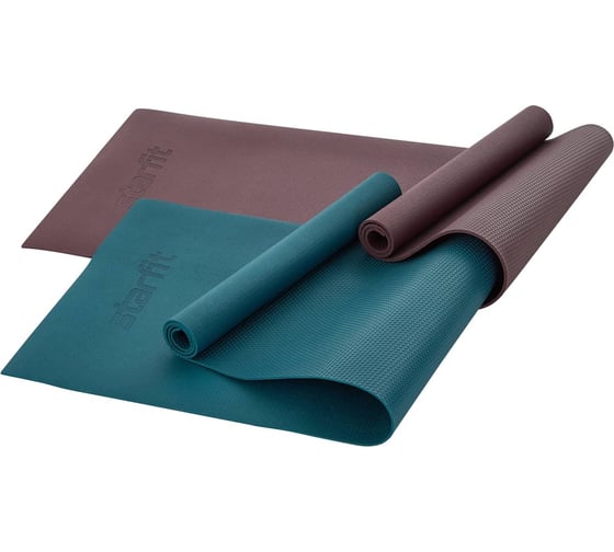 Коврик для йоги и фитнеса высокой плотности Starfit FM-103, PVC HD, 0.4 см, 183x61 см, холодный океан ЦБ-00001472