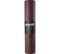 Коврик для йоги и фитнеса высокой плотности Starfit FM-103, PVC HD, 0.6 см, 183x61 см, горячий шоколад ЦБ-00001473