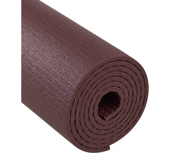Коврик для йоги и фитнеса высокой плотности Starfit FM-103, PVC HD, 0.6 см, 183x61 см, горячий шоколад ЦБ-00001473