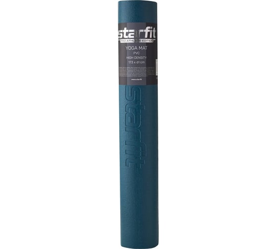 Коврик для йоги и фитнеса высокой плотности Starfit FM-103, PVC HD, 0.4 см, 173x61 см, холодный океан УТ-00019272