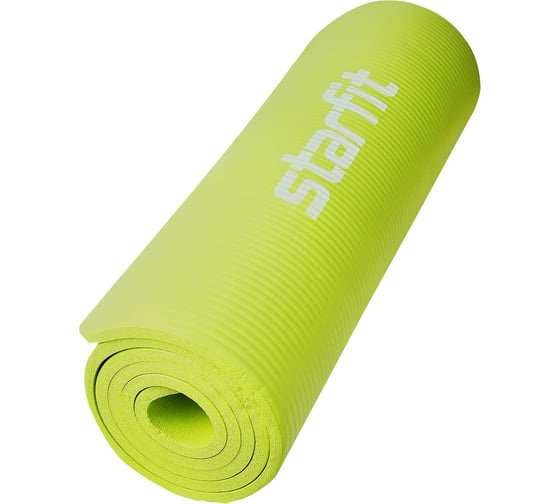 Коврик для йоги и фитнеса Starfit FM-301 NBR, 1.0 см, 183x61 см, лаймовый ЦБ-00002281