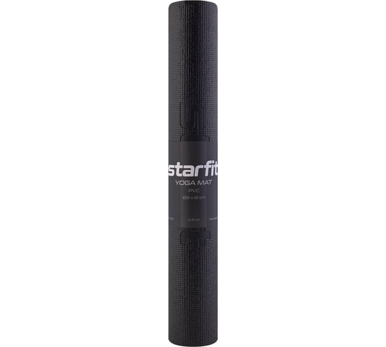 Коврик для йоги и фитнеса Starfit FM-101 PVC, 0.3 см, 183x61 см, черный ЦБ-00001684