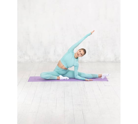 Коврик для йоги и фитнеса Starfit FM-101 PVC, 0.3 см, 183x61 см, фиолетовый пастель ЦБ-00001587
