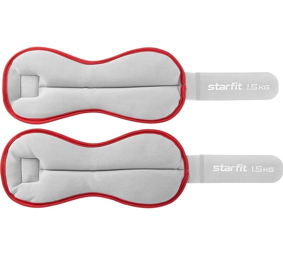 Универсальные утяжелители Starfit WT-501 1.5 кг, красный/серый ЦБ-00001531