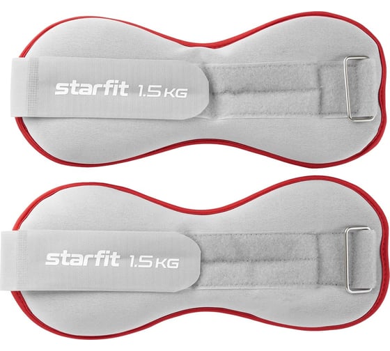 Универсальные утяжелители Starfit WT-501 1.5 кг, красный/серый ЦБ-00001531