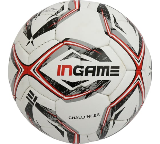 Футбольный мяч INGAME ifb-101 challenger, бело-красный УТ-00001254 1