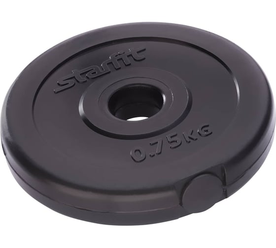 Пластиковый диск Starfit BB-203 0.75 кг, d=26 мм, черный 1/20 УТ-00009827 1