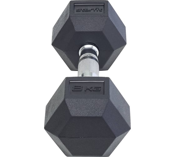 Гексагональная гантель Starfit DB-301 8 кг, обрезиненная, черный УТ-00019789