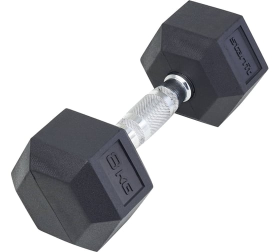 Гексагональная гантель Starfit DB-301 8 кг, обрезиненная, черный УТ-00019789
