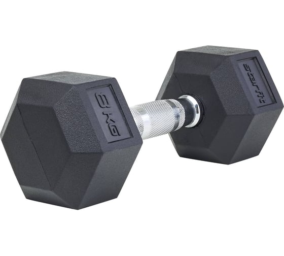 Гексагональная гантель Starfit DB-301 8 кг, обрезиненная, черный УТ-00019789