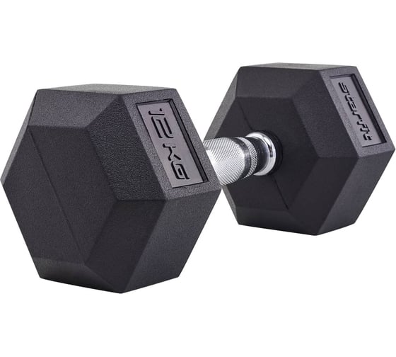 Гексагональная гантель Starfit DB-301 12 кг, обрезиненная, черный УТ-00019792