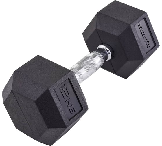 Гексагональная гантель Starfit DB-301 12 кг, обрезиненная, черный УТ-00019792