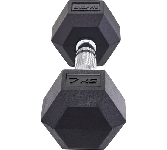 Гексагональная гантель Starfit DB-301 7 кг, обрезиненная, черный УТ-00019788