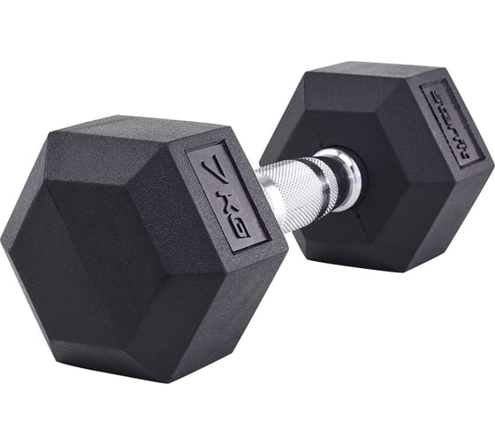 Гексагональная гантель Starfit DB-301 7 кг, обрезиненная, черный УТ-00019788