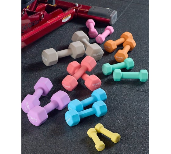 Неопреновая гантель Starfit DB-201 0.5 кг, желтый пастель ЦБ-00001425