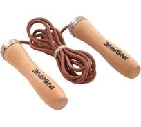 Скакалка Insane IN22-JR500 с деревянными ручками, кожа, коричневый, 2.8 м УТ-00020918