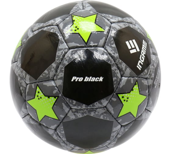 Футбольный мяч INGAME ifb-117 pro black, №5 черно-зеленый УТ-00001242