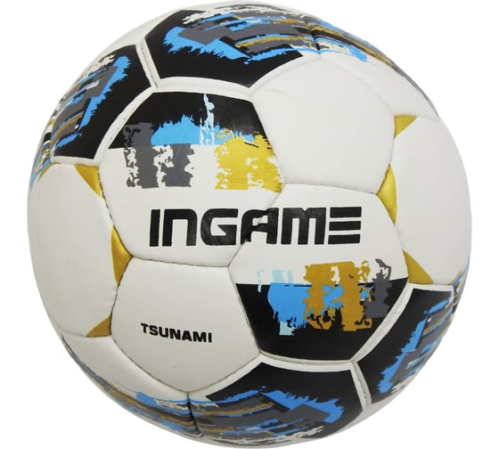 Футбольный мяч INGAME tsunami, №4 голубой ifb-130 00000077202 1
