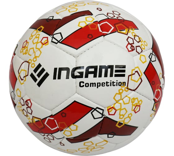 Футбольный мяч INGAME ifb-102 competition, бело-красный УТ-00001249 1