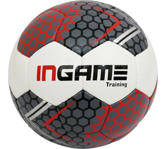 Футбольный мяч INGAME ifb-129 training бело-красно-серый УТ-00001232 1