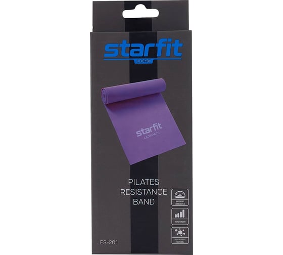 Лента для пилатеса Starfit ES-201 1200x150x0.65 мм, фиолетовый пастель ЦБ-00001518