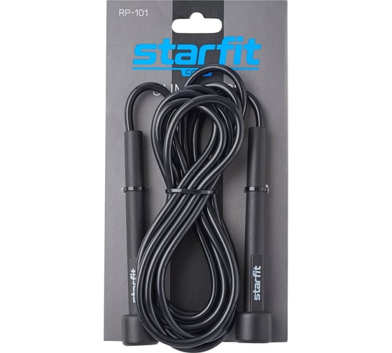 Скакалка Starfit RP-101 черный, 3м ЦБ-00001523