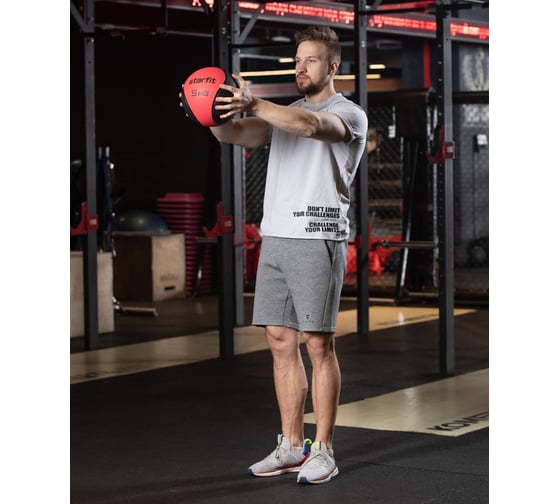 Медбол высокой плотности Starfit GB-702 5 кг, красный УТ-00018938