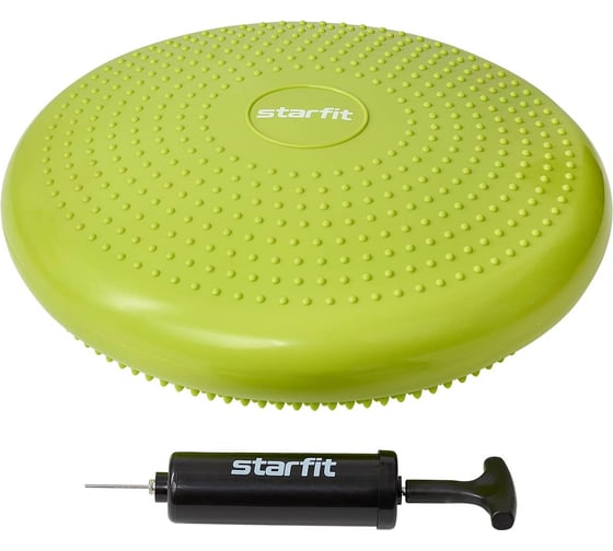 Балансировочный диск Starfit BP-104 с насосом, массажный, лаймовый ЦБ-00002293