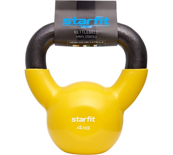 Виниловая гиря Starfit DB-401 4 кг, желтый ЦБ-00001456