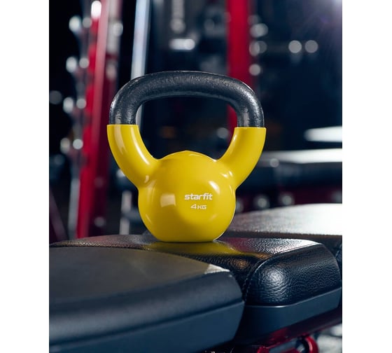 Виниловая гиря Starfit DB-401 4 кг, желтый ЦБ-00001456
